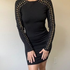 black and gold dress